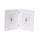 Portafoto da tavolo cactus legno bianco multiplo 2p cm38x24x1