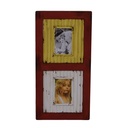 Portafoto multiplo da parete in metallo 2p cm29x2h59