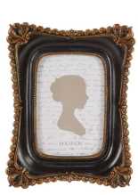 Portafoto Nero Bordo Oro Te-2220 17,5 x 3 x 23 cm