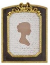 Portafoto Nero con Fiocco Oro - 18 x 2,2 x 23,5 cm