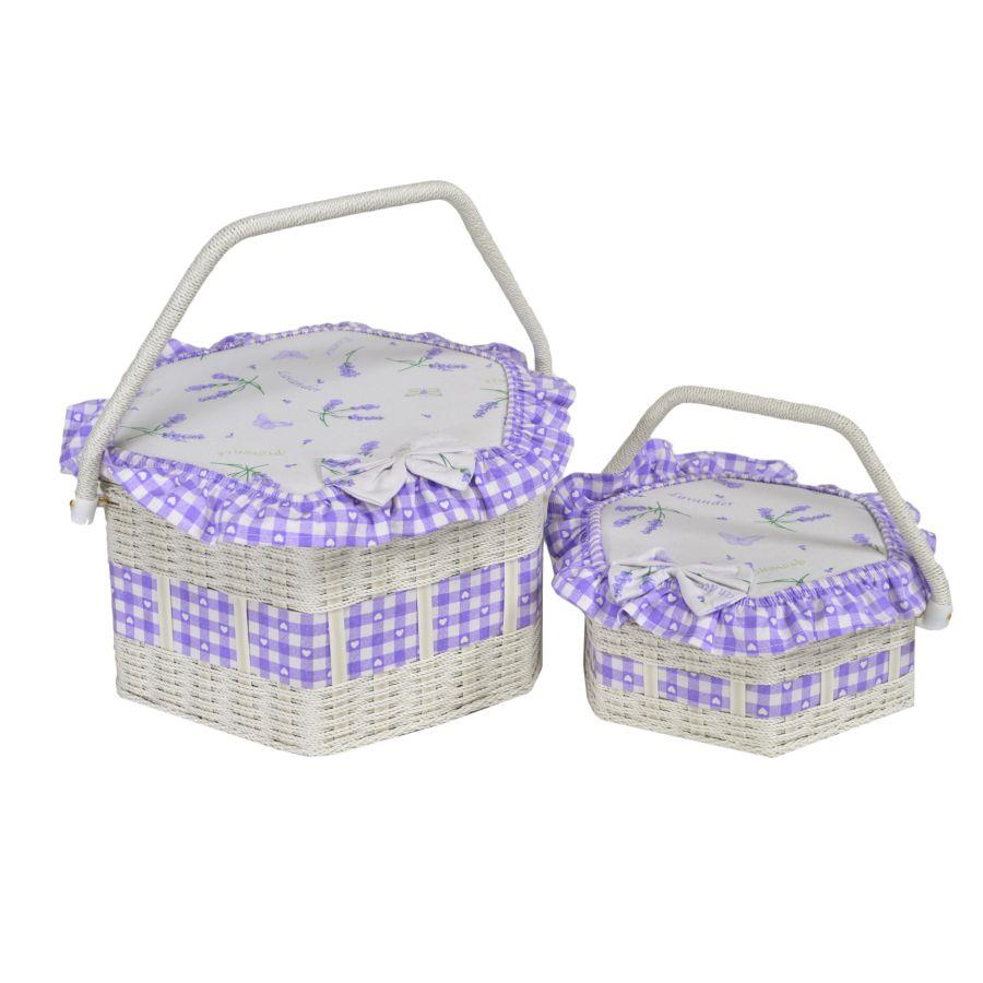 Portalavoro lavanda esagonale cm29x29h19