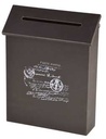 Portalettere nero da parete cm.23 x 7,5 x 29
