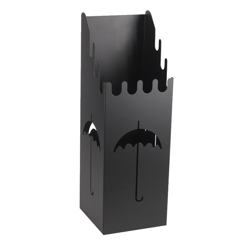 Portaombrelli metallo nero quadro 15,5x15,5 cm