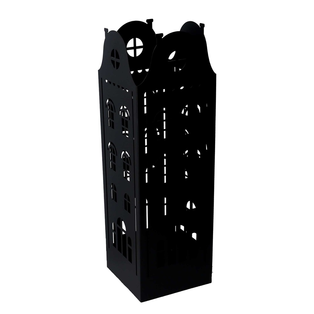 Portaombrelli Metallo Palazzo Nero Quadro 15,5x15,5 cm
