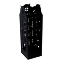 Portaombrelli Metallo Palazzo Nero Quadro 15,5x15,5 cm