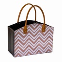 Portariviste rettangolare in ecopelle marroncino 33,5x15,5x25,5 cm