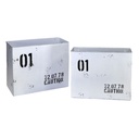 Portariviste metallo bianco bristol 34,5x15,5x28 cm