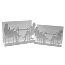 Portariviste sagome metallo bianco cm35x12h24