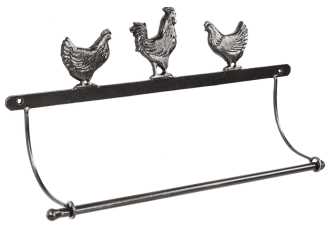Portasciugamani elegante in ferro gallo yf-2018 cm.50,5 x 10,5 x 25