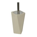 Portascopino Geometrico in Ceramica Bianco 10,55x10,5h22/32