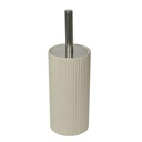 Portascopino ceramica bianco righe tondo 10,5x22/32 cm