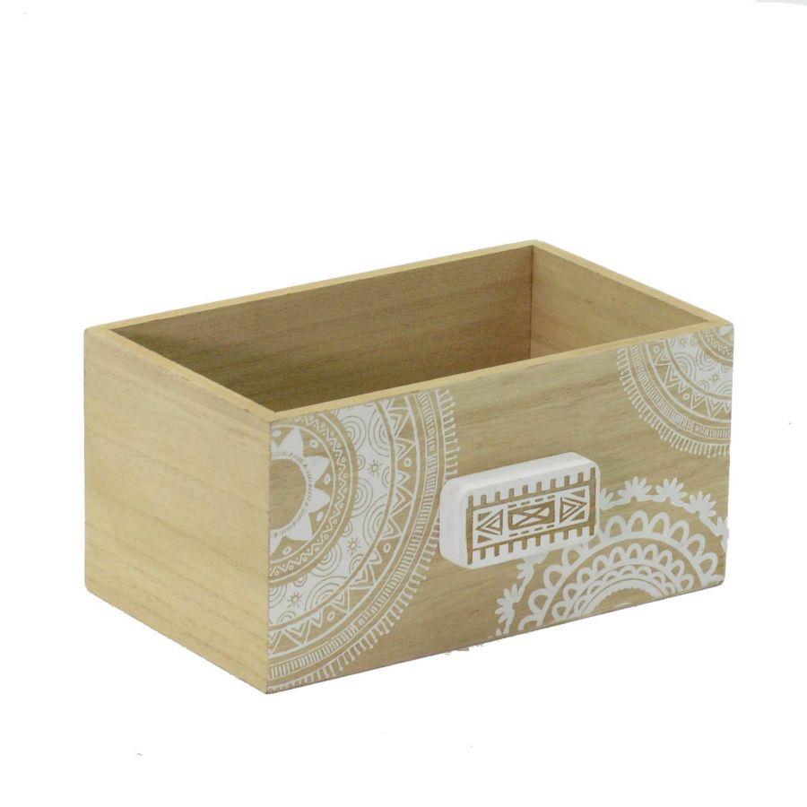 Portatutto in legno rettangolare 20x12x10 cm