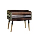 Portavaso in legno rettangolare con piedi - 30,5 x 60,5 x 53 cm