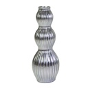 Portavaso in resina argento ø32x93 cm