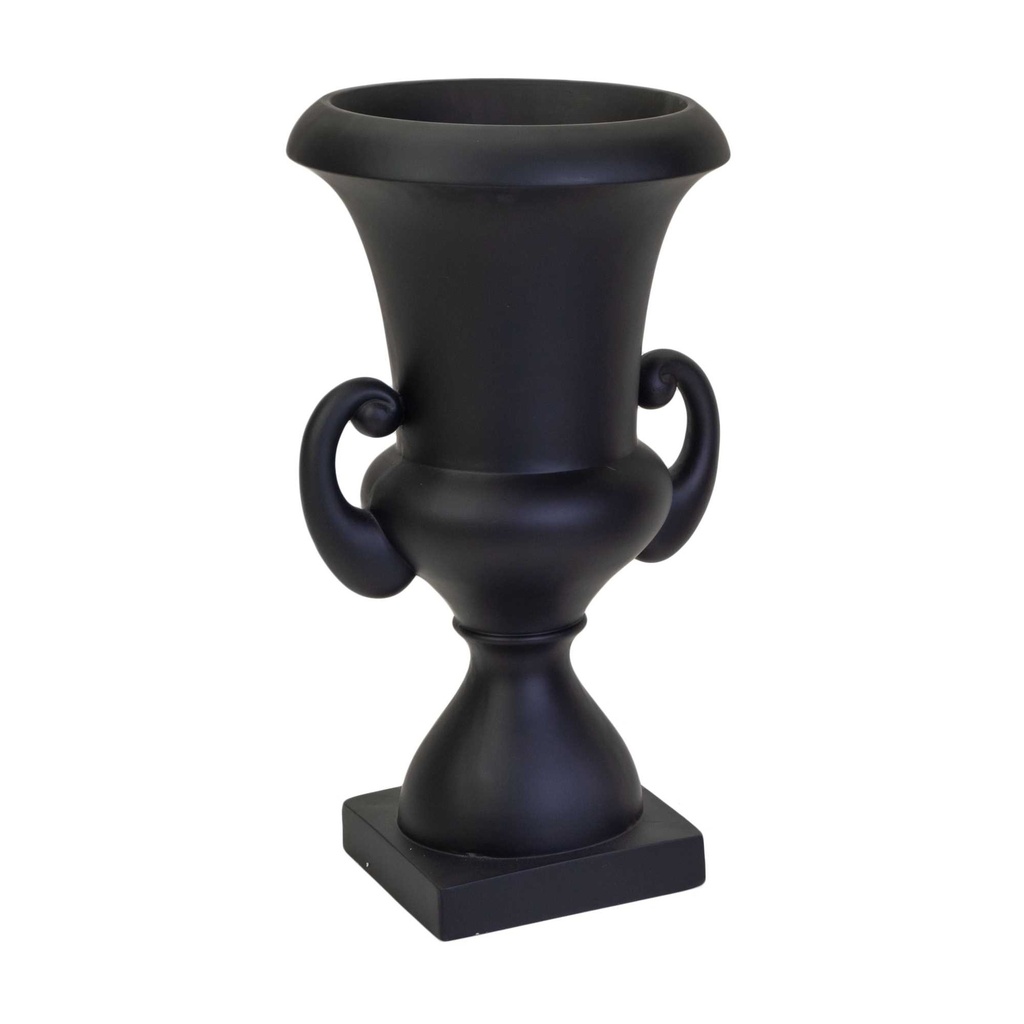 Portavaso in resina nero opaco 48x48x90 cm