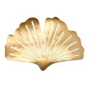 Portacandele in metallo oro, dimensioni 25x17x4 cm