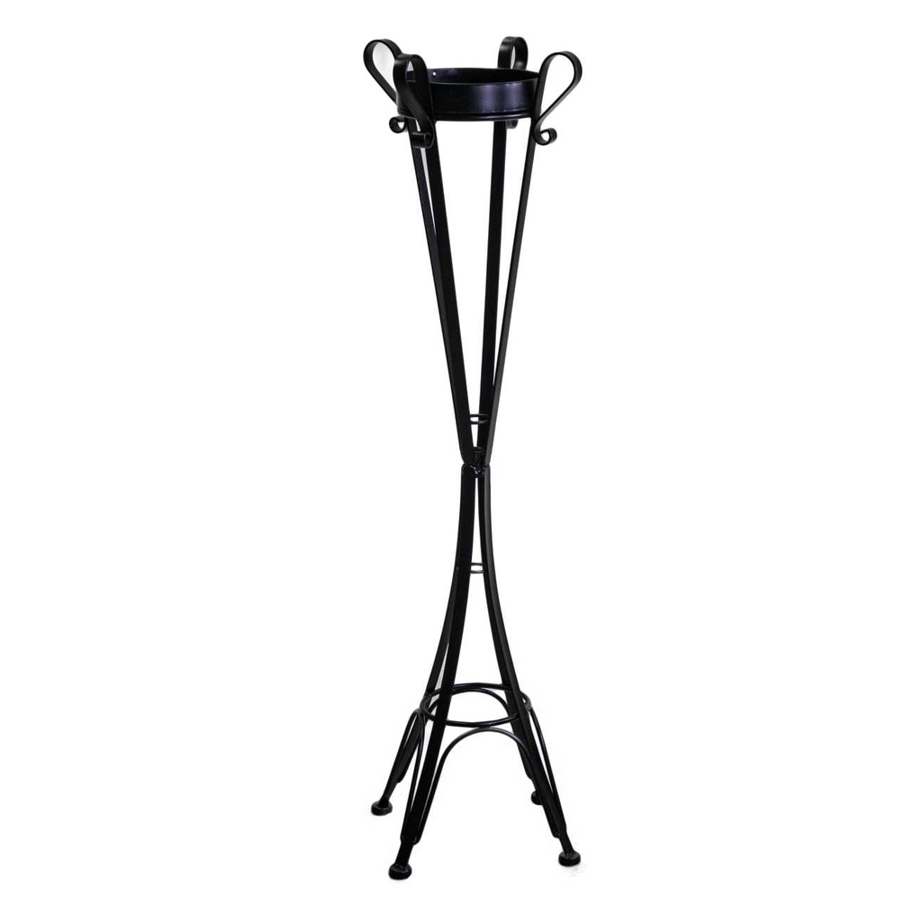 Posacenere da esterno in metallo nero - 34x34x116 cm
