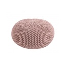 Pouf intrecciato rosa arredare design 80x35 cm