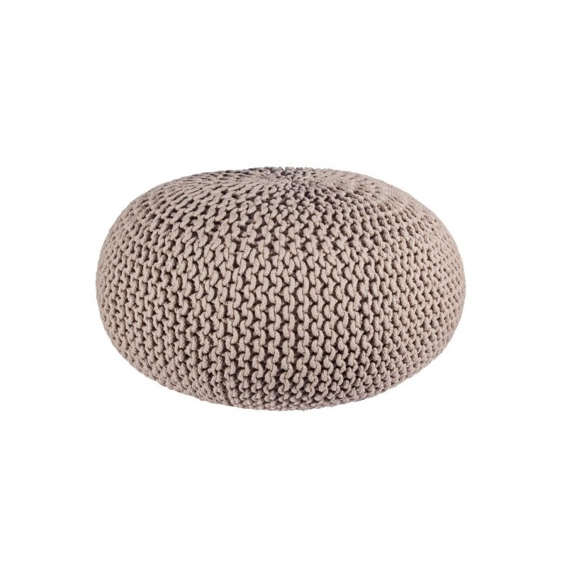Pouf intrecciato tortora bizzotto cm 80