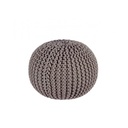 Pouf moderno intrecciato grigio scuro 50x35 cm