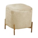 Puff in velluto crema 38x38x45 cm