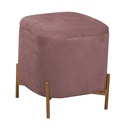 Puff velluto rosa antico 38x38x45 cm