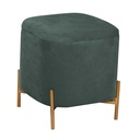 Puff in velluto verde salvia 38x38x45 cm