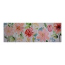 Quadro dipinto fiori rosa 50x150x3 cm