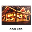 Quadro led rettangolare in legno multicolore cm60x40h1,8