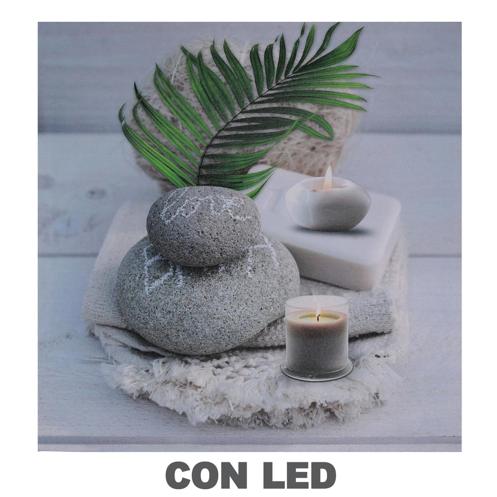 Quadro LED Zen 40x2,3x40 cm - Opera d'arte moderna per un'atmosfera rilassante e zen