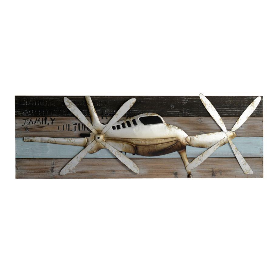Quadro Legno Aereoplano 40x120x3 cm - Arreda con Stile