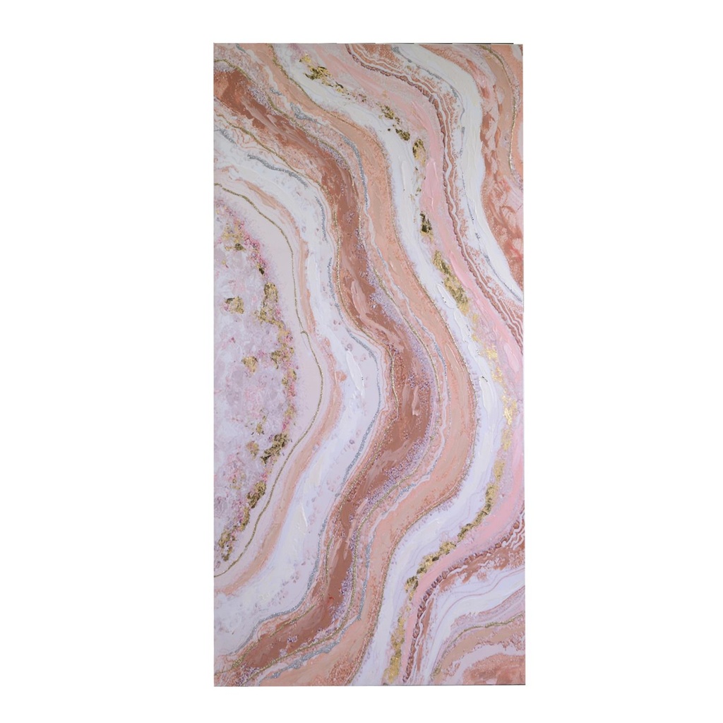 Quadro Legno Rosa Rettangolare 150x70h3