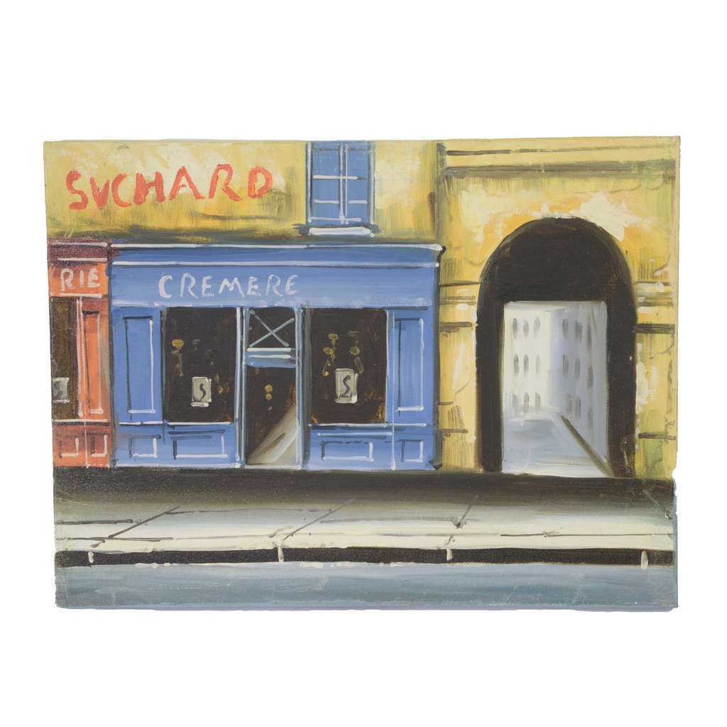 Quadro Legno Tela Paesaggio Urbano 30x2x40 cm