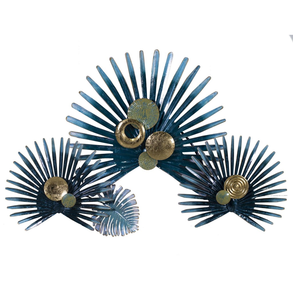 Quadro metallo foglie verde 76,2 x 116,2 x 8,3 cm