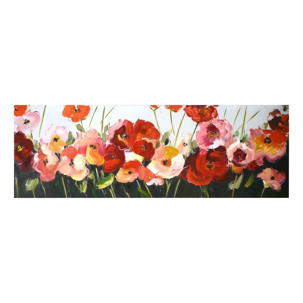 Quadro moderno stampa fiori 150x50x4 cm