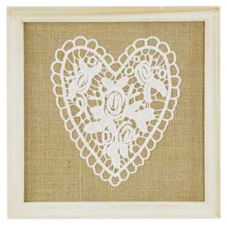 Quadro pizzo cuore fy-1522a 30x30 cm