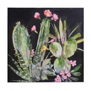 Quadro Stampa Cactus Nero 80x80x3 cm