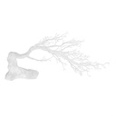 Ramo Bianco Decorativo - 85x17x30 cm