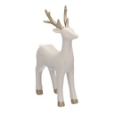Renna Ceramica Bianco Oro 15x6x23 cm
