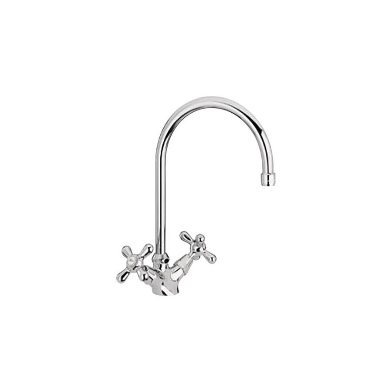 Rubinetto miscelatore paini  per lavello cucina finitura cromo h.30,7x18,5 cm
