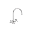 Rubinetto miscelatore paini  per lavello cucina finitura cromo h.30,7x18,5 cm
