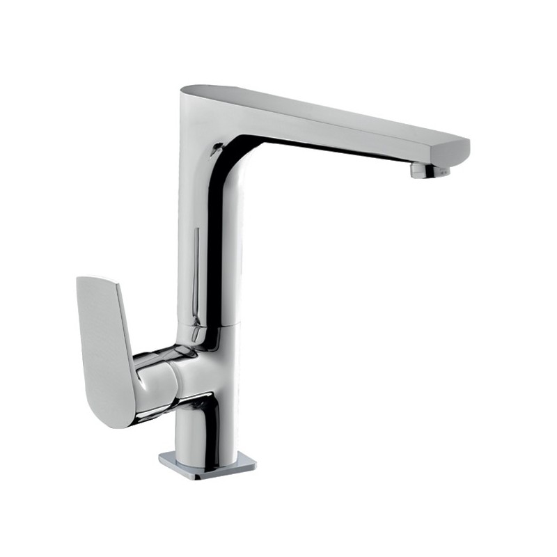 Rubinetto miscelatore per lavello cucina finitura cromo h.24x19 cm