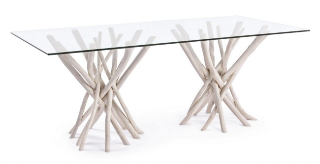 SAHEL RECT TABLE W-GLASS