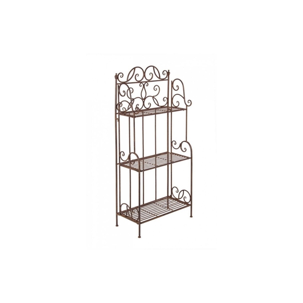 Scaffale 3 Piani Melanie Marrone cm 124 h