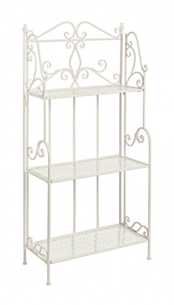 Scaffale Pieghevole Giselle Crema - 3 Ripiani - 60x28x127 cm