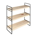 Scaffale Hobby 3 ripiani 40x13x40 nero ASZ1571