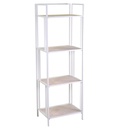 Scaffale in metallo con 4 ripiani bianco - Dimensioni: 45x34x122/135 cm