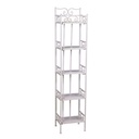 Scaffale Metallo New Jessica Stretto 5 Piani Bianco Brush cm28x23h132