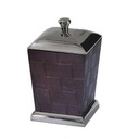 Scatola Media Rettangolare in Ecopelle e Alluminio 20x12x12 cm