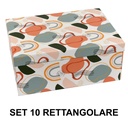 Scatola rettangolare multicolore in cartone 1-10 cm37,5x29h16